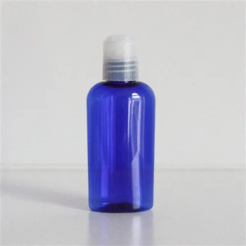 2 oz Blue PET Cosmo Oval with 20-410 Neck