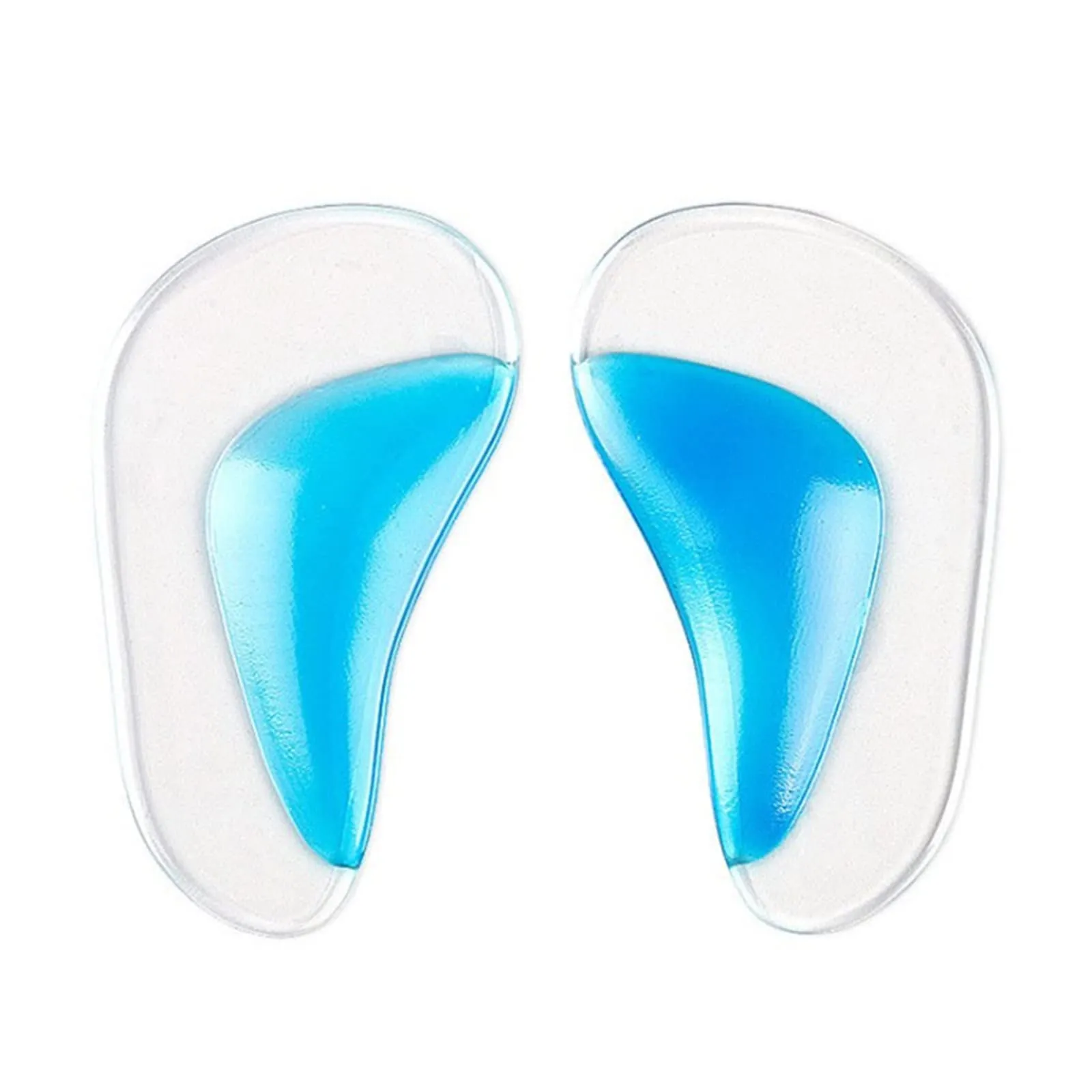 2 Pairs High Arch Support Insoles Gel Insoles Orthopedic Flat Feet Insoles Plantar Fasciitis Insoles High Heel Cushion Pads for Women Men (Blue) Blue