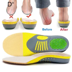 2 pieces Premium Orthotic UK Gel Insoles Orthopedic Flat Foot Health Sole Pad For Shoes Insert Arch Support Pad For Plantar fasciitis Unisex