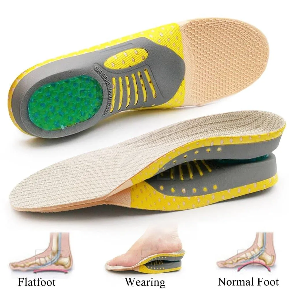 2 pieces Premium Orthotic UK Gel Insoles Orthopedic Flat Foot Health Sole Pad For Shoes Insert Arch Support Pad For Plantar fasciitis Unisex
