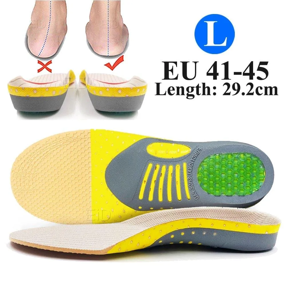 2 pieces Premium Orthotic UK Gel Insoles Orthopedic Flat Foot Health Sole Pad For Shoes Insert Arch Support Pad For Plantar fasciitis Unisex
