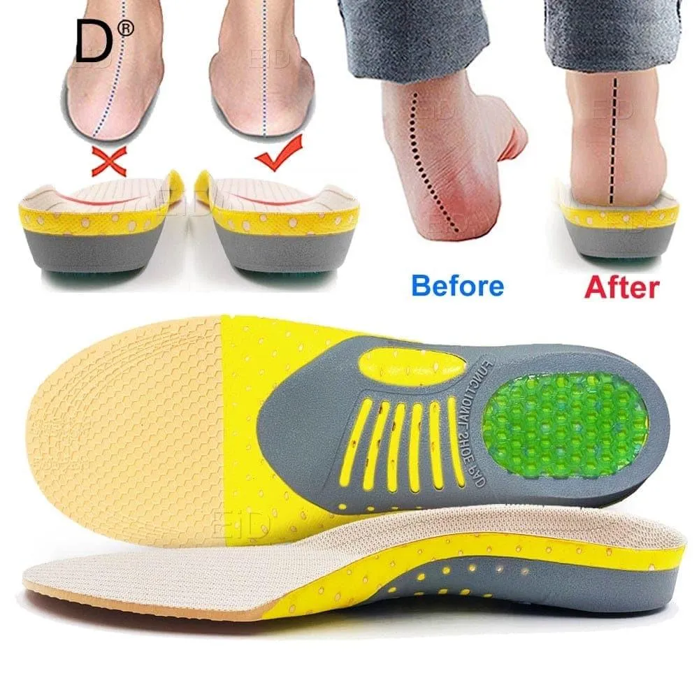 2 pieces Premium Orthotic UK Gel Insoles Orthopedic Flat Foot Health Sole Pad For Shoes Insert Arch Support Pad For Plantar fasciitis Unisex