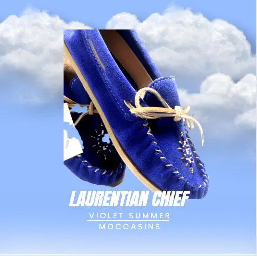 20 % Off Ladies Moccasins - Size 10 Only Laurentian Chief Royal Blue