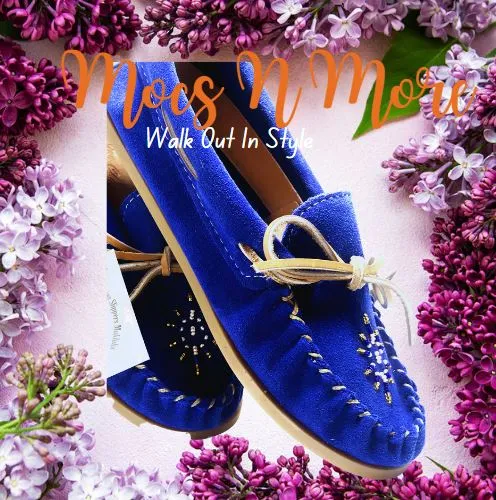 20 % Off Ladies Moccasins - Size 10 Only Laurentian Chief Royal Blue