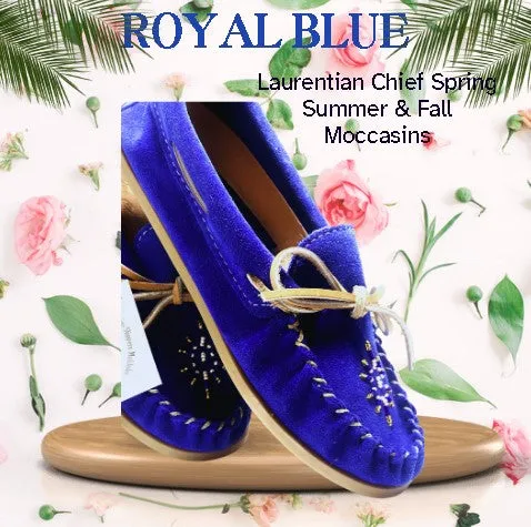 20 % Off Ladies Moccasins - Size 10 Only Laurentian Chief Royal Blue