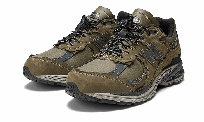 Impact-absorbing fit Elasticated Lacing 2002R Protection Pack Dark Moss