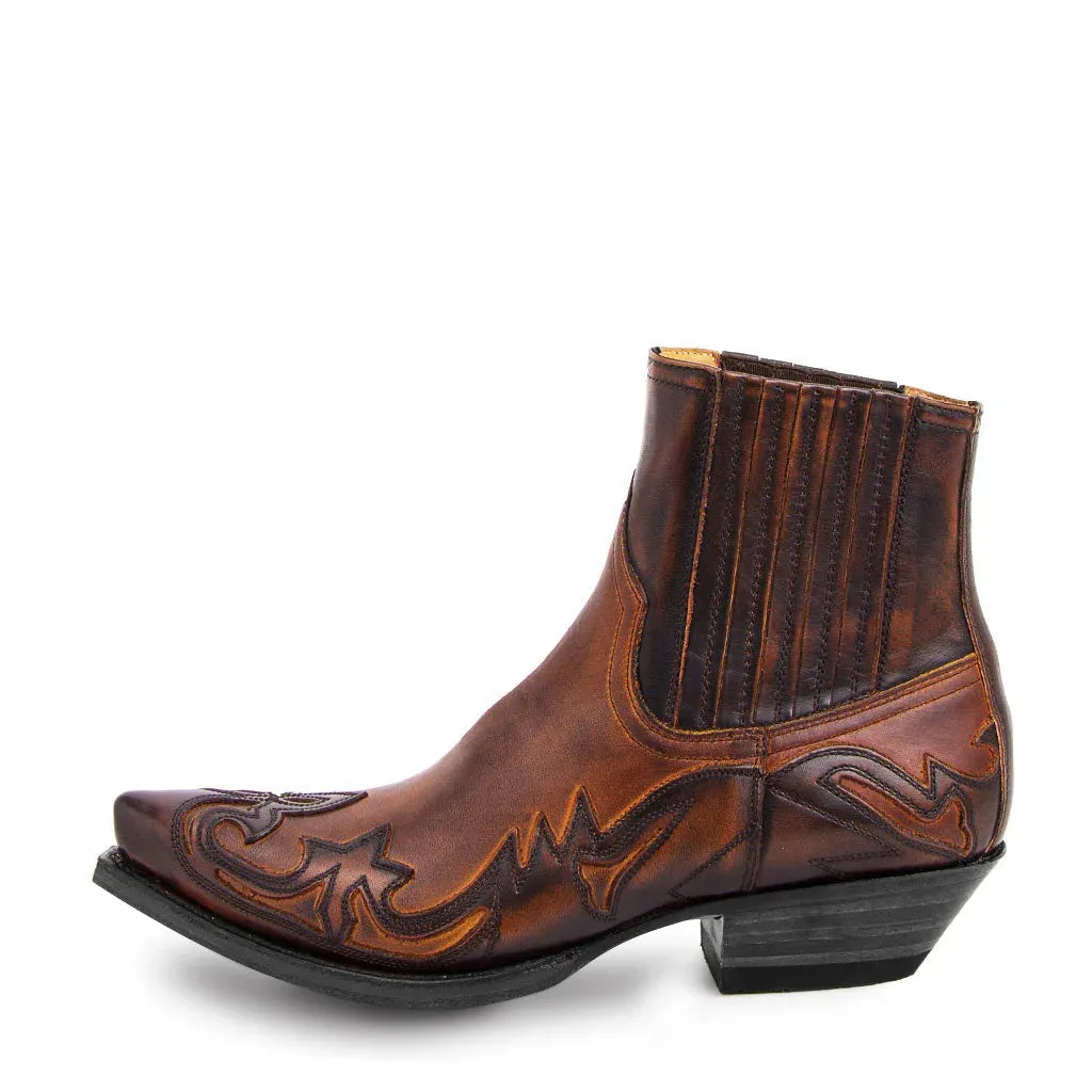 2024 Men's & Women's Western Cowboy Boots – Leather Ankle Boots with Retro Embroidery, Pointed Toe, Plus Size up to 48