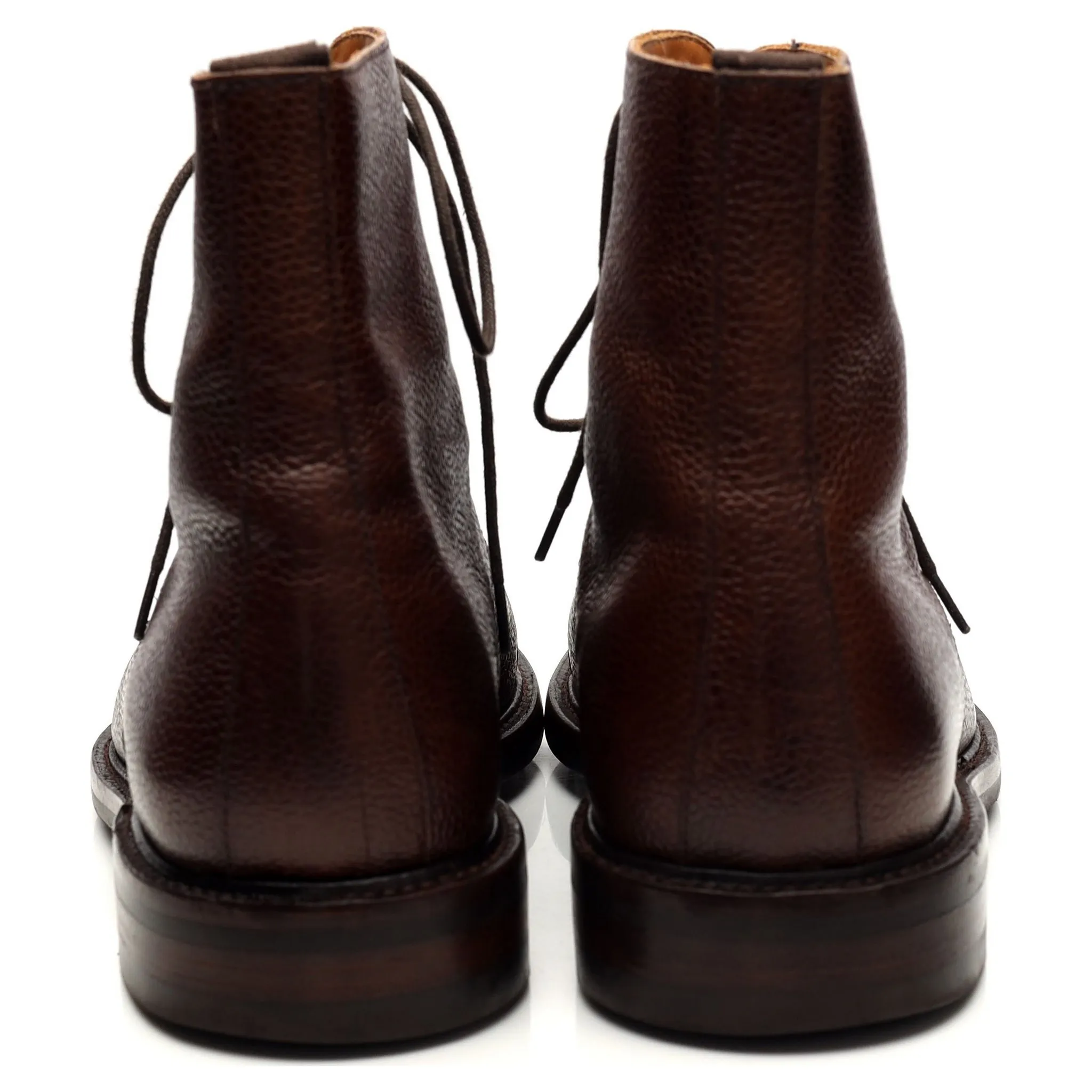 '321' Brown Grain Leather Boots UK 10