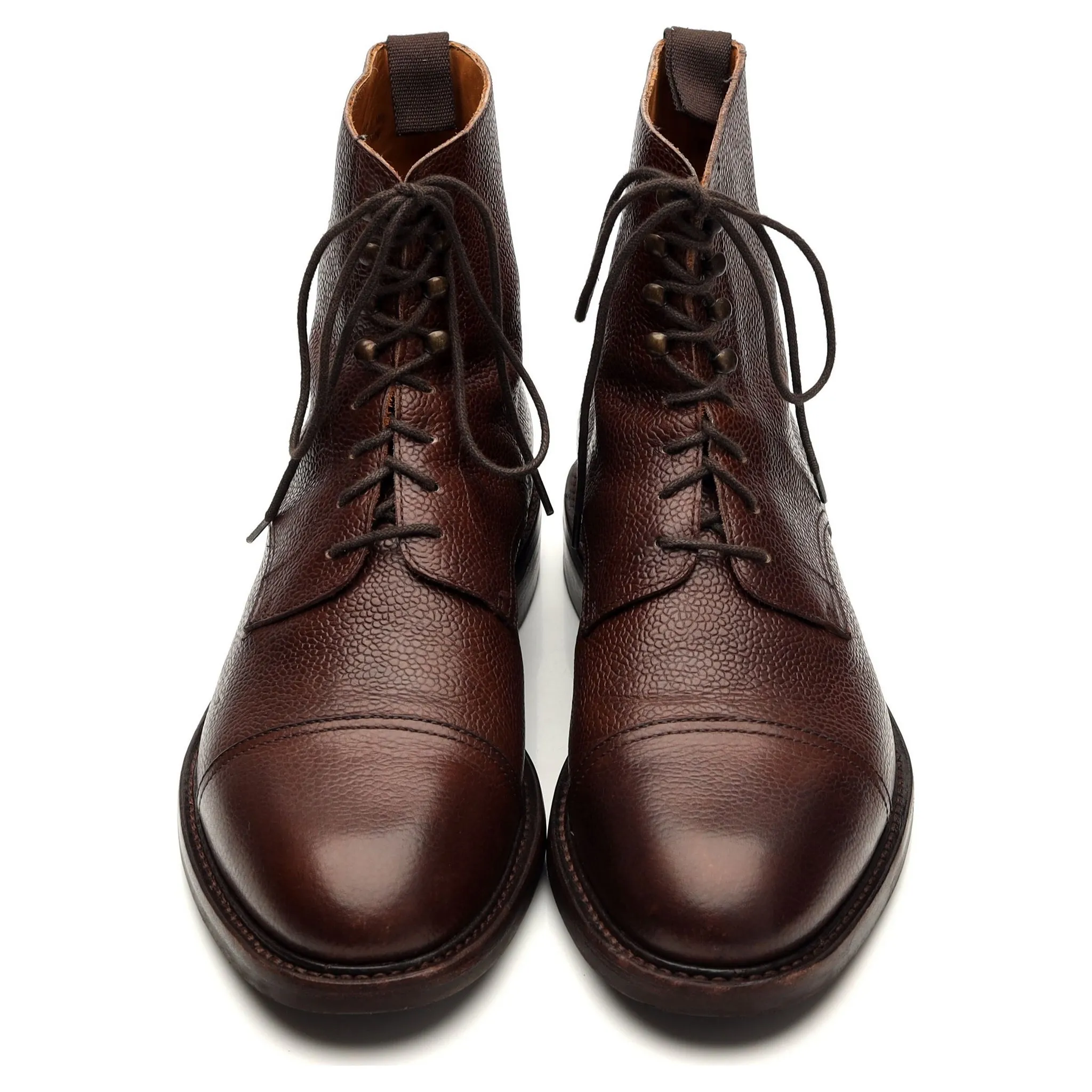 '321' Brown Grain Leather Boots UK 10