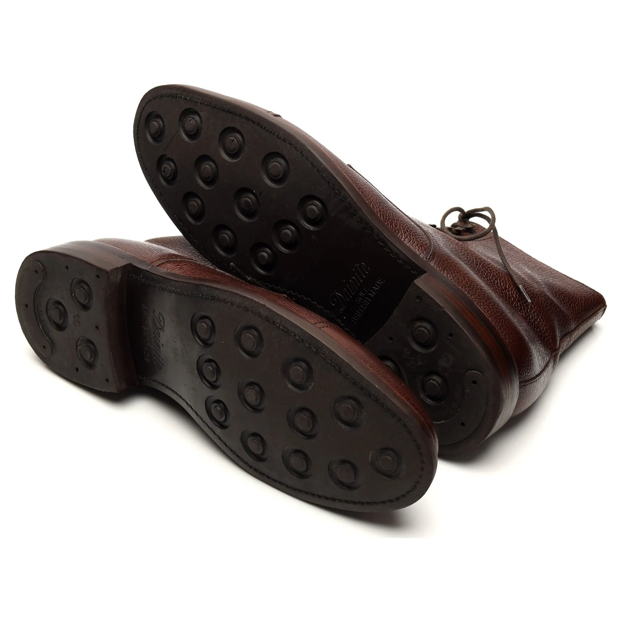 '321' Brown Grain Leather Boots UK 10