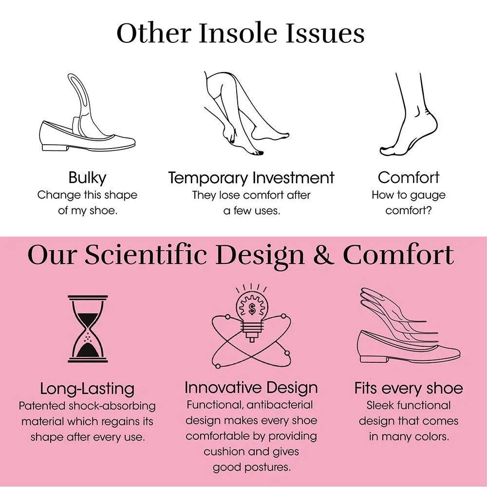4- Pair Cushion Ball Of Foot Insoles for Women - Sole Spots
