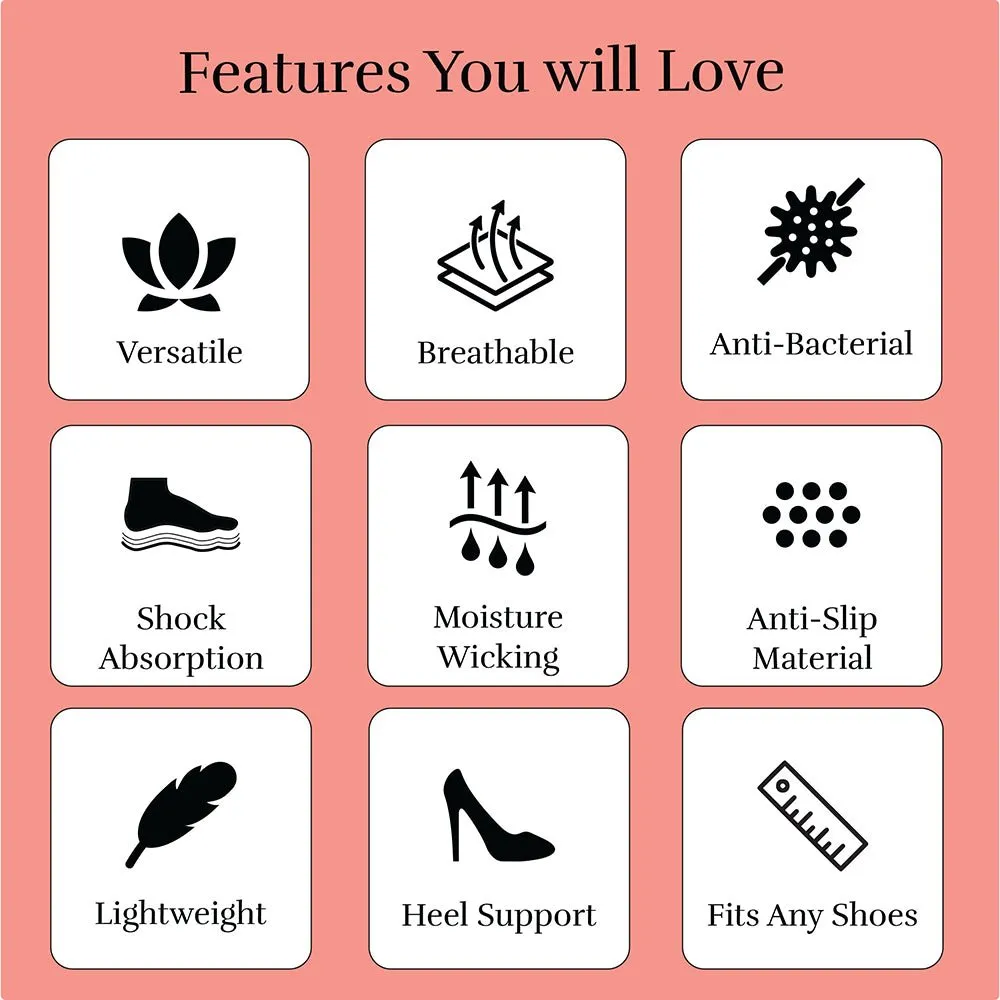 4- Pair Cushion Ball Of Foot Insoles for Women - Sole Spots