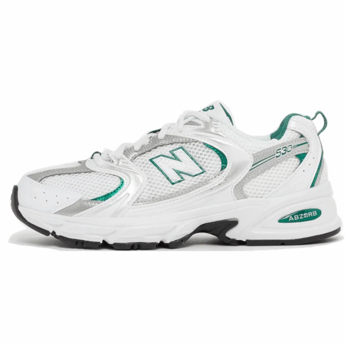 Shock absorption tech Compact Build New Balance 530 White Silver Green