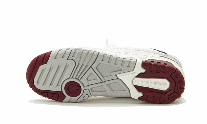 New Balance 550 White Indigo Zonal Support Tread Pattern Optimization