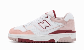 Lightweight Midsole Sleek Shape 550 White Scarlet Pink