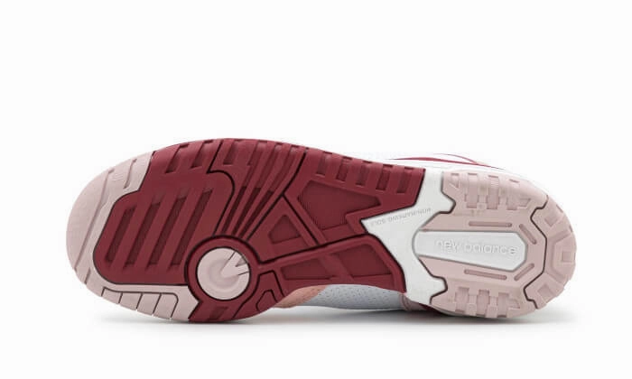 Reinforced Collar Padding New Balance 550 White Scarlet Pink