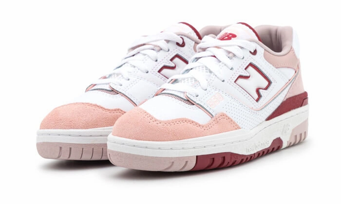 New Balance 550 White Scarlet Pink Innovation Non Toxic Materials