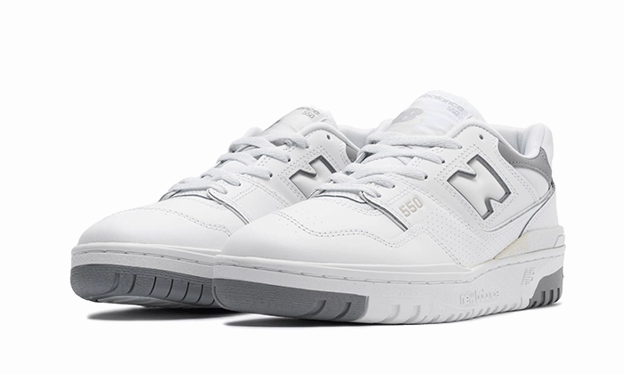 Sustainable Sole Construction Woven Texture New Balance 550 White Shadow Grey