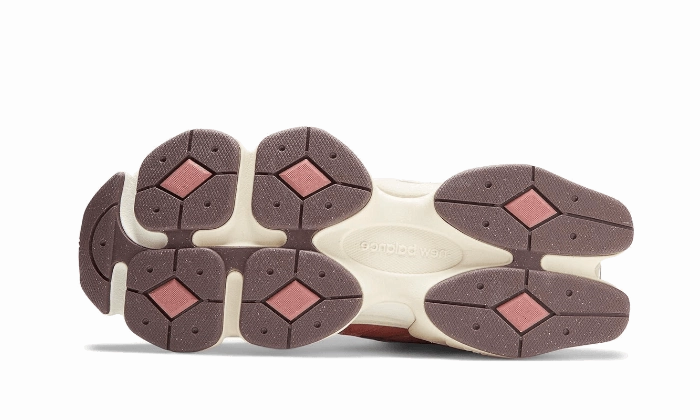 New Balance 9060 Sea Salt Cherry Blossom Padded Tongue Modern Frame