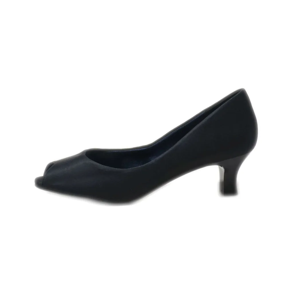 Abella Legassi Peep Toe Fabric Black Colour For Women