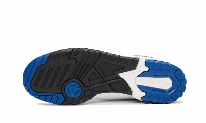 550 White Blue Travel Ready Recycled Rubber Outsole