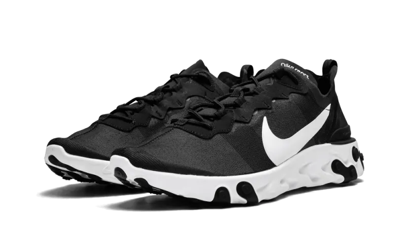 Nike React Element 55 Black White Slip On Mechanism