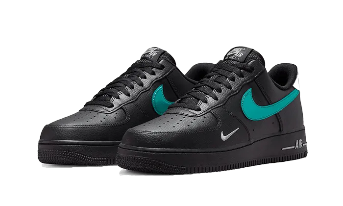 grass running footwear Solid Color Air Force 1 Low Black Blue Lightning