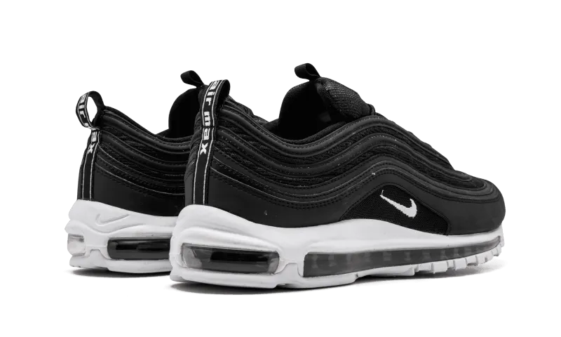 Hot weather running Air Max 97 Black White Swoosh