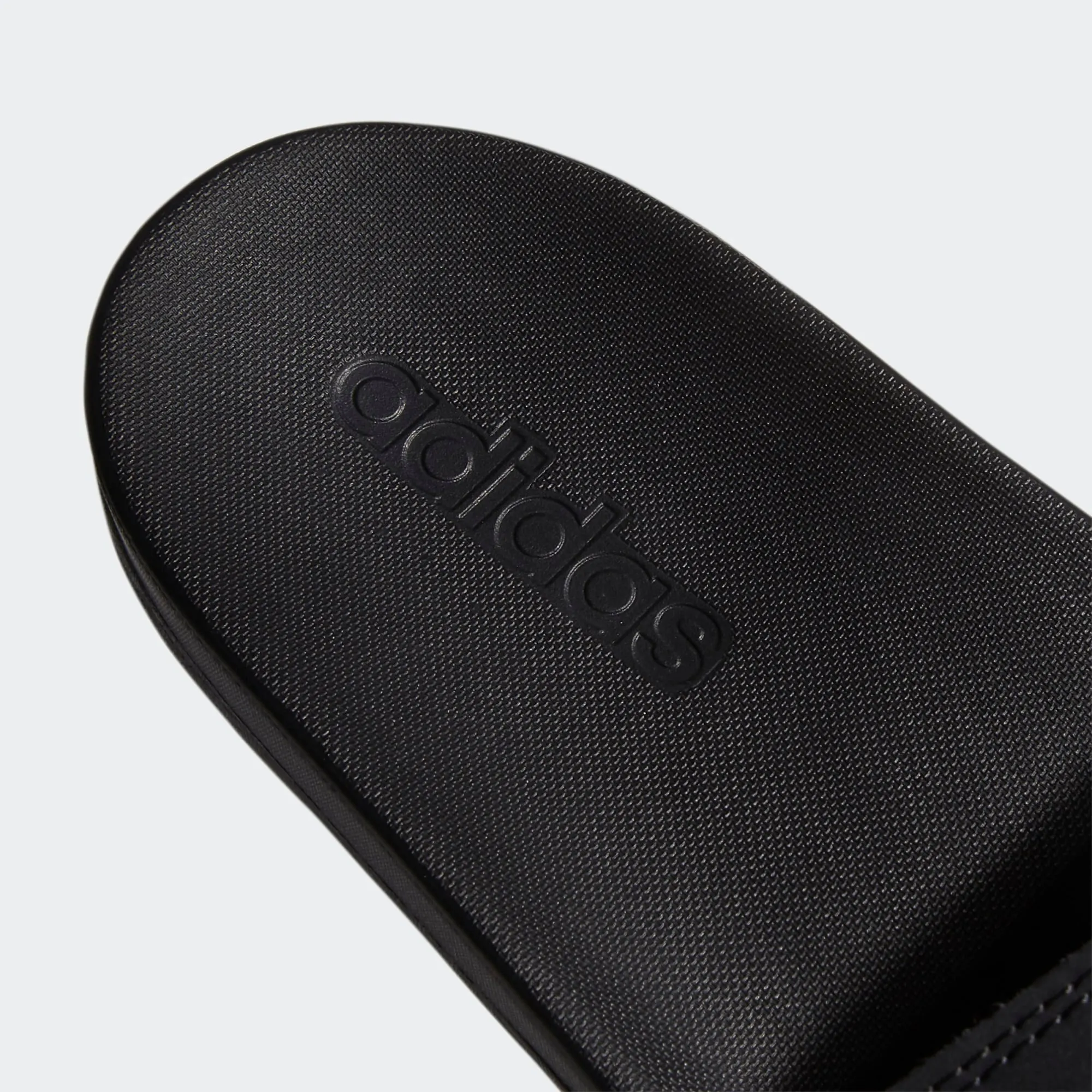 Adidas Adilette Cloudfoam Comfort Slides 3 Stripe Logo (Core Black/Metallic Gold)(EG1850)