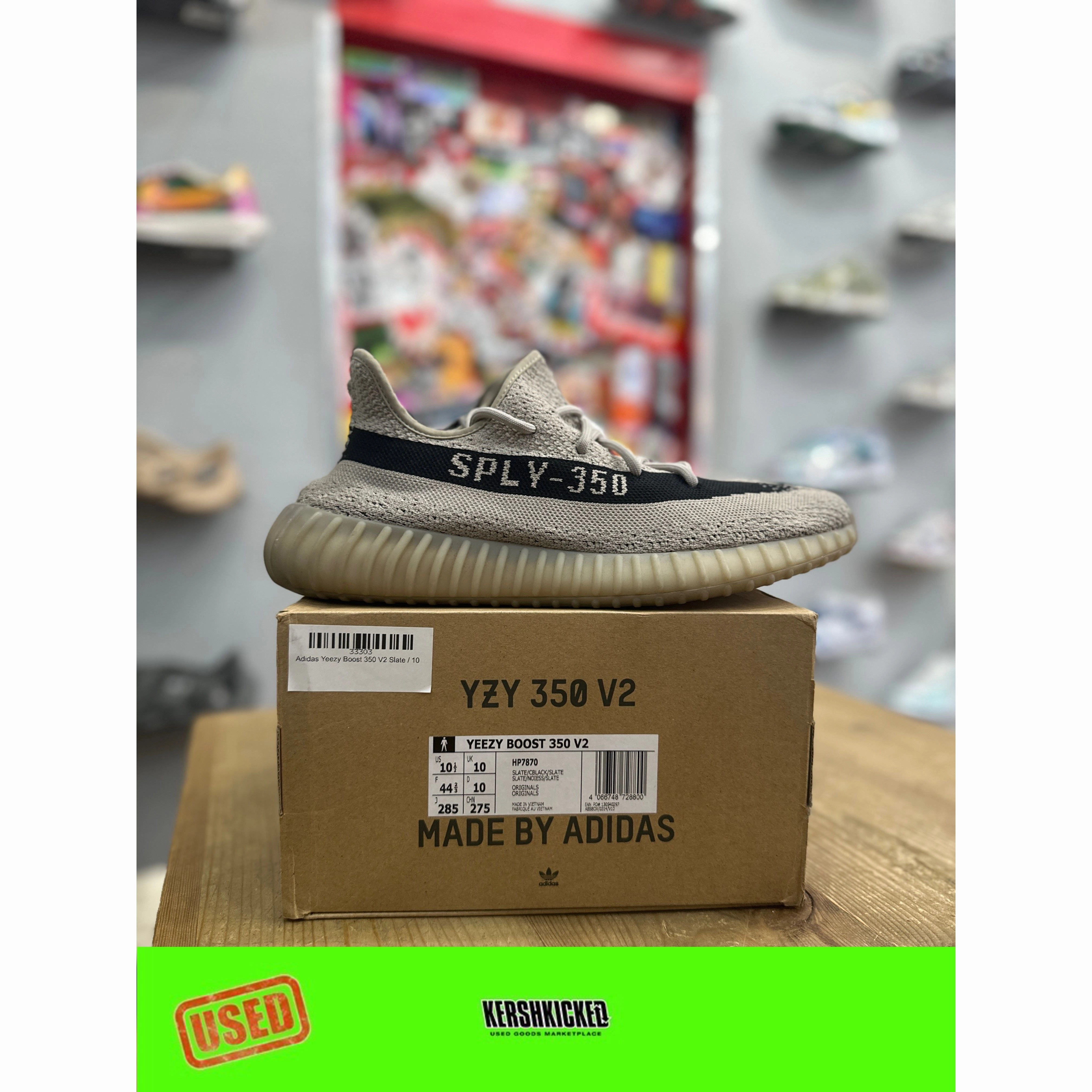 Flat Finish Sunset Step adidas Yeezy Boost 350 V2 Slate UK 10