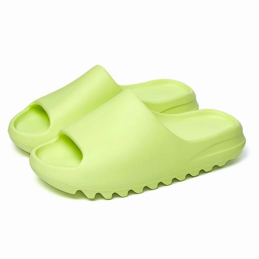 Flexible   strap Cushioned Support Adidas Yeezy Slide Green Glow