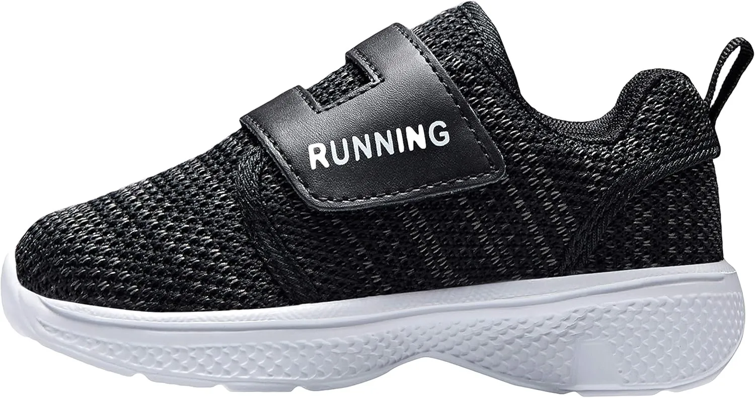 adituo Toddler/Little Kid Boys Girls Lightweight Breathable Sneakers Strap Athletic Runing Walking Sports Shoes