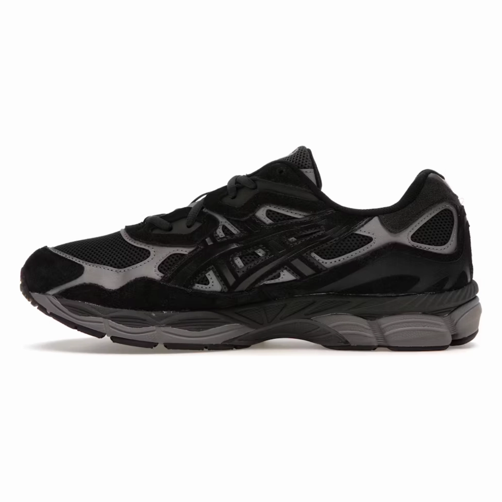 ASICS Gel-NYC Graphite Grey Black lower - back support running in a cliff area shoes