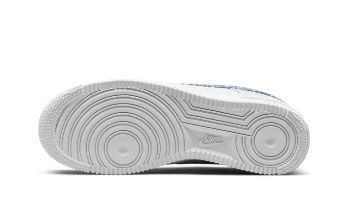 Air Force 1 Low '07 Essential White Worn Blue Paisley Adventure race windproof - design - efficiency shoes