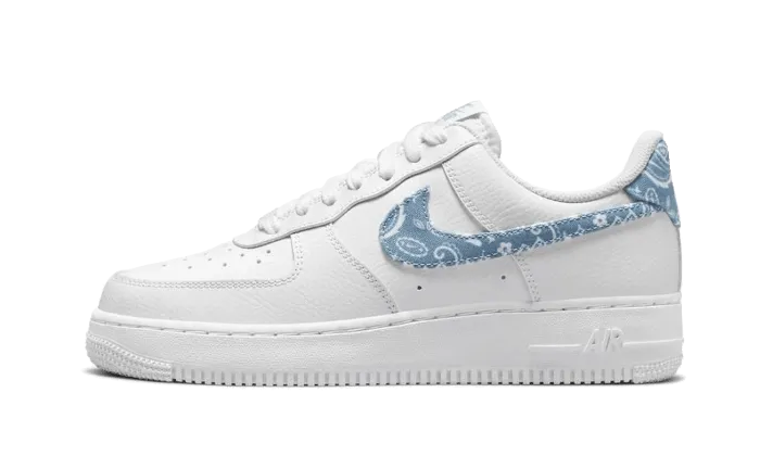 Air Force 1 Low '07 Essential White Worn Blue Paisley Lightweight Running water - repellent upper shoes