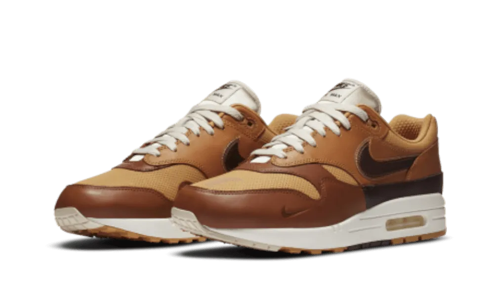 Air Max 1 SNKRS Day Brown fabric upper shoes