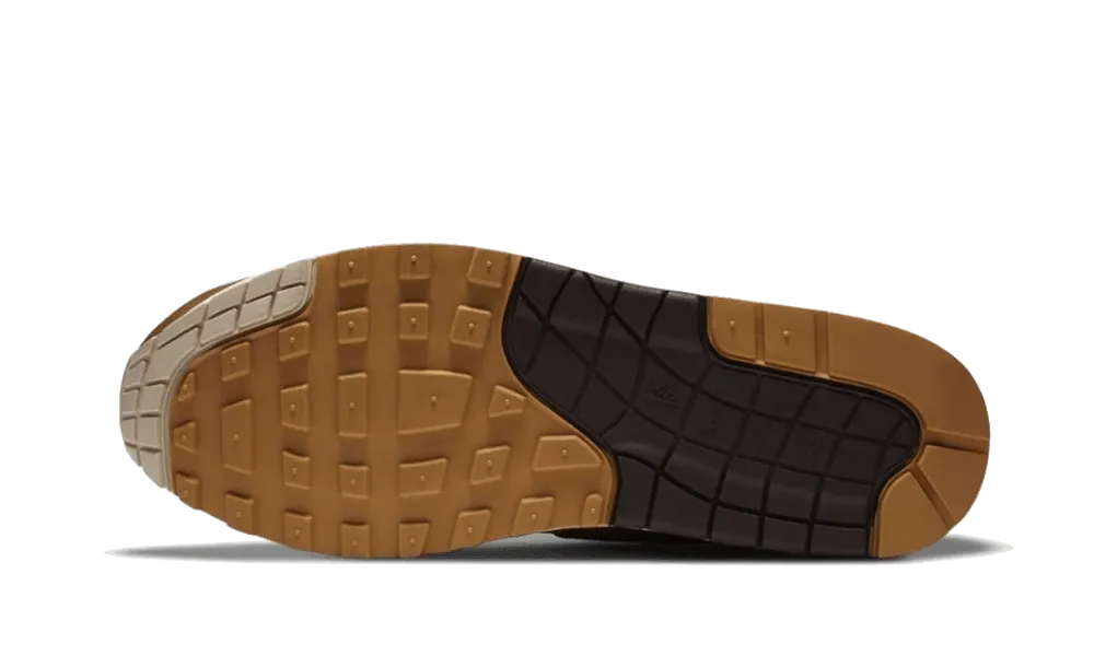 buckle - trimmed - design shoes cyberpunk - themed running option Air Max 1 SNKRS Day Brown