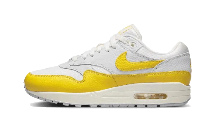 Short distance speed Air Max 1 White Bright Yellow