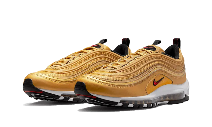 Knit Fabric running socks Air Max 97 Gold Bullet