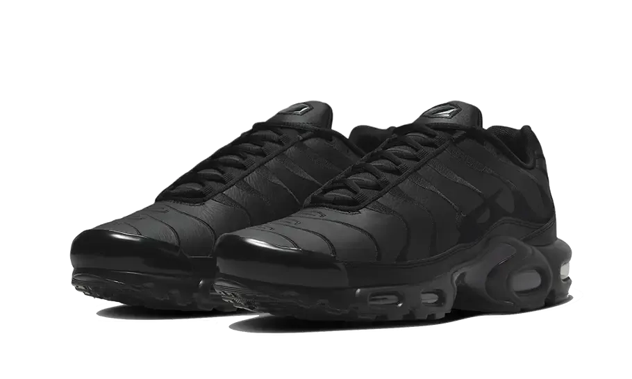 Air Max Plus Triple Black Leather Comfort Cushioning sequin - decorated running wear