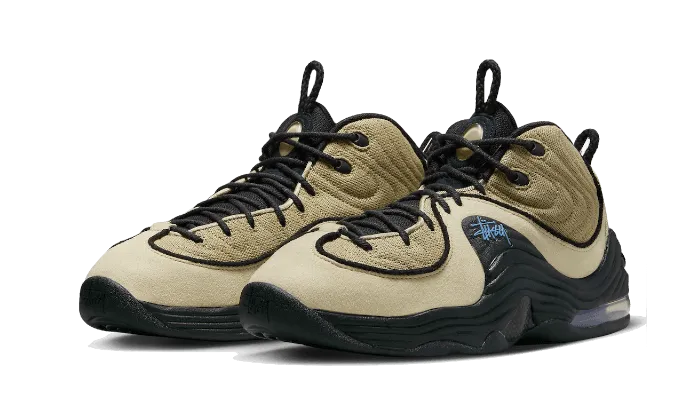 narrow widths running alone Air Penny 2 Stussy Rattan Limestone
