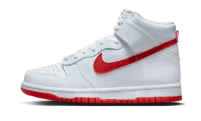 night running shoes Dunk High White Picante Red