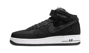Lateral Stabilizer Iconic look Nike Air Force 1 Mid Stussy All Black