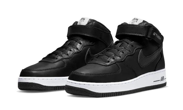 Crowd Ready Gym Routine Nike Air Force 1 Mid Stussy All Black