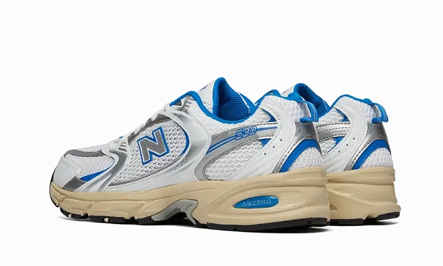 New Balance 530 White Blue Oasis Low Profile Collar Padding Boosted flair