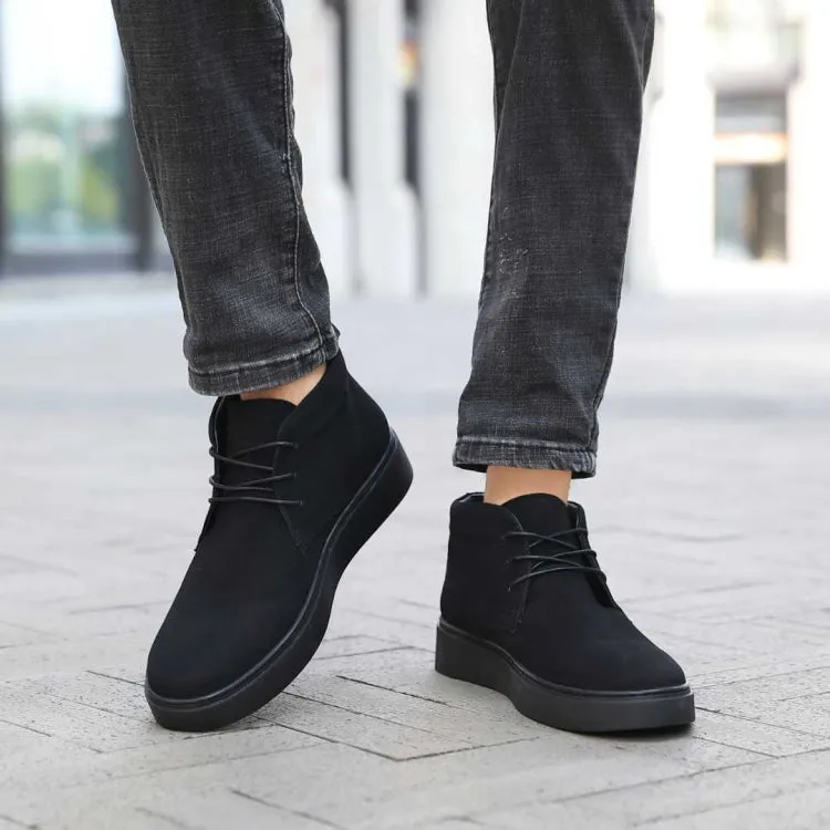 Amali Zale Suede Chukka Boots Men’s Black Vegan Suede
