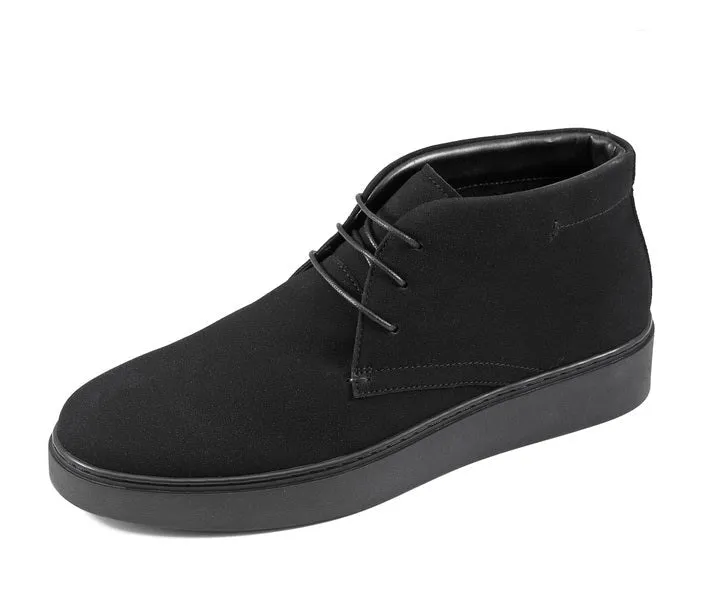 Amali Zale Suede Chukka Boots Men’s Black Vegan Suede