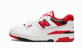 Leather Upper Flexible Fabric New Balance 550 White Red