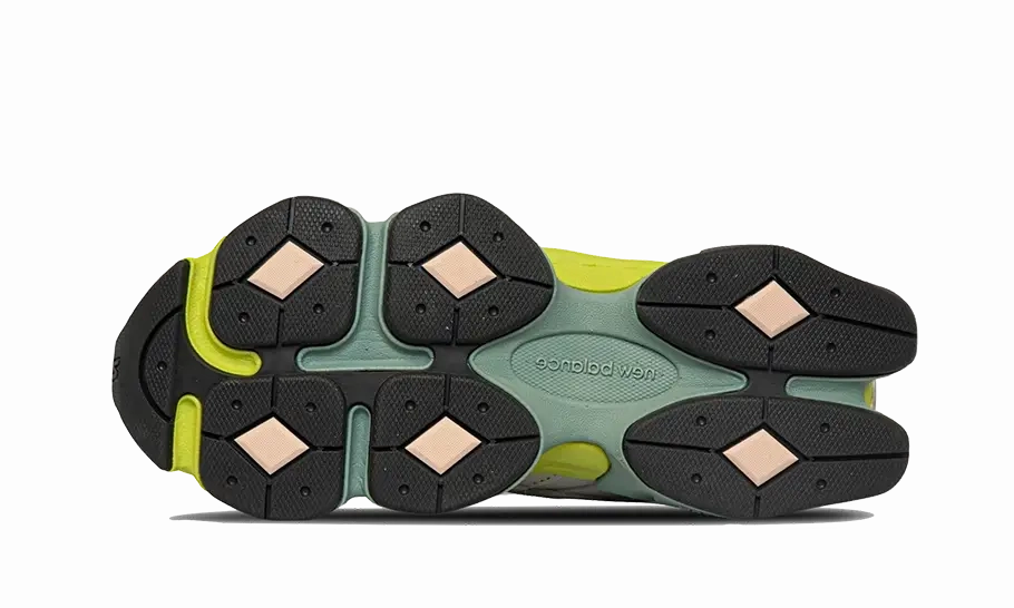 New Balance 9060 Moonbeam Vintage Rose Lime Tear Resistant Textile