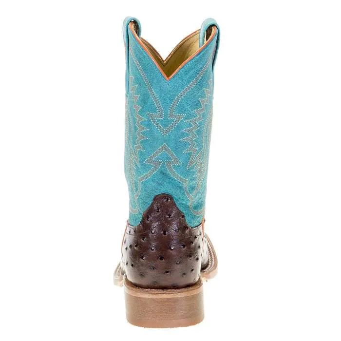 Anderson Bean Turquoise & Chocolate Impostrich Boot